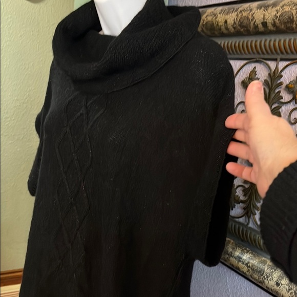 Coldwater Creek Black Cowl Neck Sweater with Relaxed Fit and Soft Texture Sz M - Picture 6 of 13